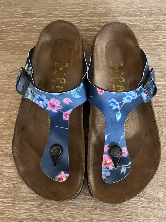 Birkenstock Papillio Floral Gizeh Thong Sandals Size 38 - Picture 3 of 8